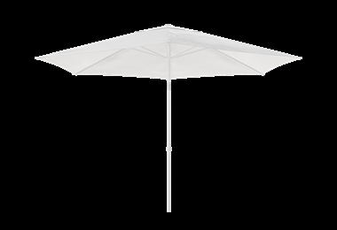 Jardinico malibu parasol - ø300 cm - hvidt stel med hvid stof 