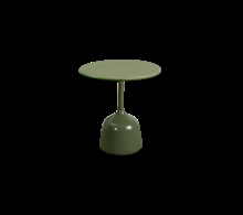 Cane-line Glaze sofabord lille ø60 cm - Oliven grøn med alu plade