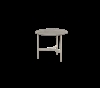 Cane-line Twist sofabord - ø45 cm -  Sand med taupe plade.