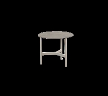 Cane-line Twist sofabord - ø45 cm -  Sand med taupe plade.