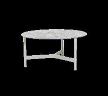 Cane-line Twist loungebord - ø 90 cm - hvid med multi colour plade