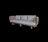Cane-line Nest loungesofa - 3 pers. sofa med Airtouch stof