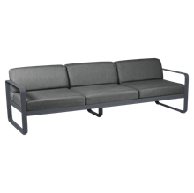 Fermob bellevie loungesofa til haven - antracite stel med graphite hynder