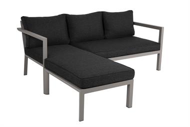 Brafab delia loungesofa - khaki med sort olefin