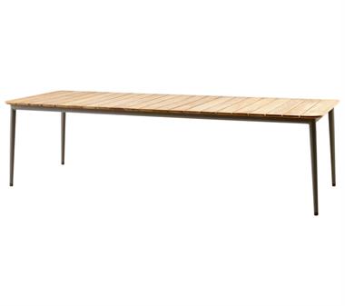 Cane-line core havebord 274x90 cm taupe med teak