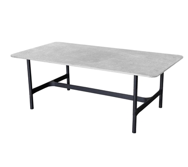 Cane-line Twist sofabord - 120 x 60 cm - Fossil grå plade.