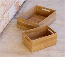 Æblekasse i teak - Cane-line Club