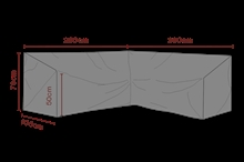 Brafab møbel cover - passer til Glendon hjørnesofa 260x260 - åndbart
