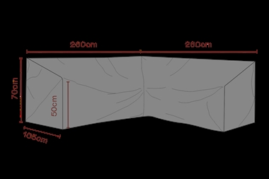 Brafab møbel cover - passer til Glendon hjørnesofa 260x260 - åndbart