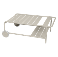 Fermob luxembourg lavt sofabord med hjul - Clay grey 