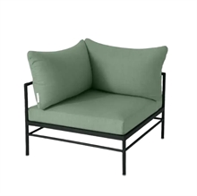 Fermob Rivage hjørnemodul - antracit stel med Cactus hynde 