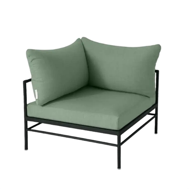 Fermob Rivage hjørnemodul - antracit stel med Cactus hynde 