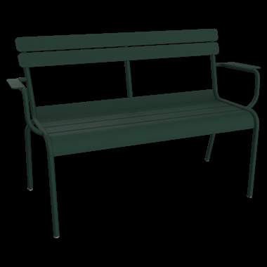 Fermob Luxembourg havebænk med armlæn - Cedar green