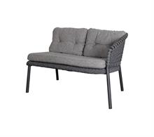 Cane-line Ocean loungesofa - Venstre element - hyndesæt i dark grey