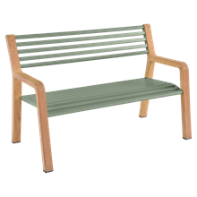 Fermob Somerset havebænk - Aluminium og Teak - cactus 