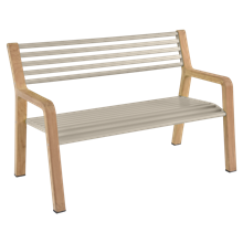 Fermob Somerset havebænk - Aluminium og Teak  - nutmeg