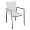 Brafab Delia havestol med armlæn - Stabelbar - Dusty green / off white
