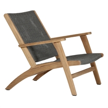 Brafab Kira loungestol -  natur/grå flet på teak  