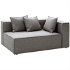 Brafab Muki loungesofamodul - Venstre - Smokey grey