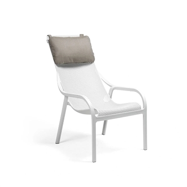nakkepude til net loungestol - grå sunbrella stof
