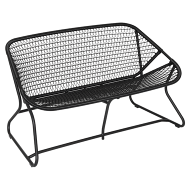 sort havebænk i flet - Fermob sixties