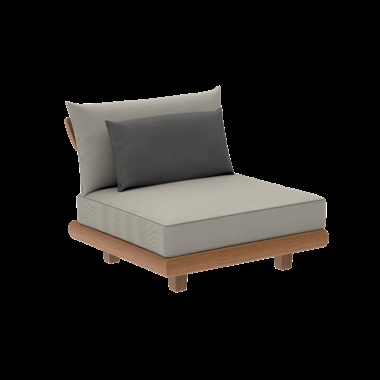 Alexander rose loungesofa i teak træ - centermodul 