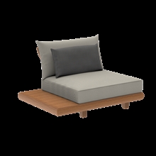 Alexander rose loungesofa i teak træ - sidemodul med bord