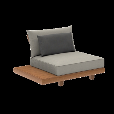 Alexander rose loungesofa i teak træ - sidemodul med bord